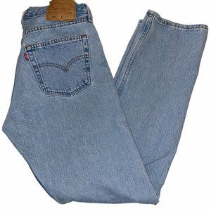 Levis 501 Button Fly High Rise Blue Denim, 32x32